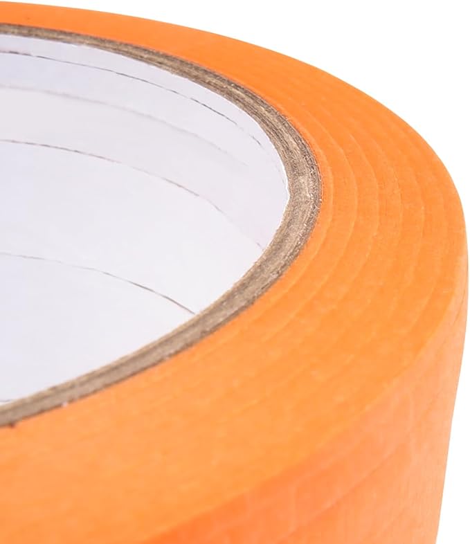5 Rolls Pinstripe Tape - Masking Tape 1/16", 1/8", 1/4", 1/2", 3/4" - Thin Painters Masking Automotive Tape for DIY, Car, Auto, Paint, Art, Tumblers (Orange)