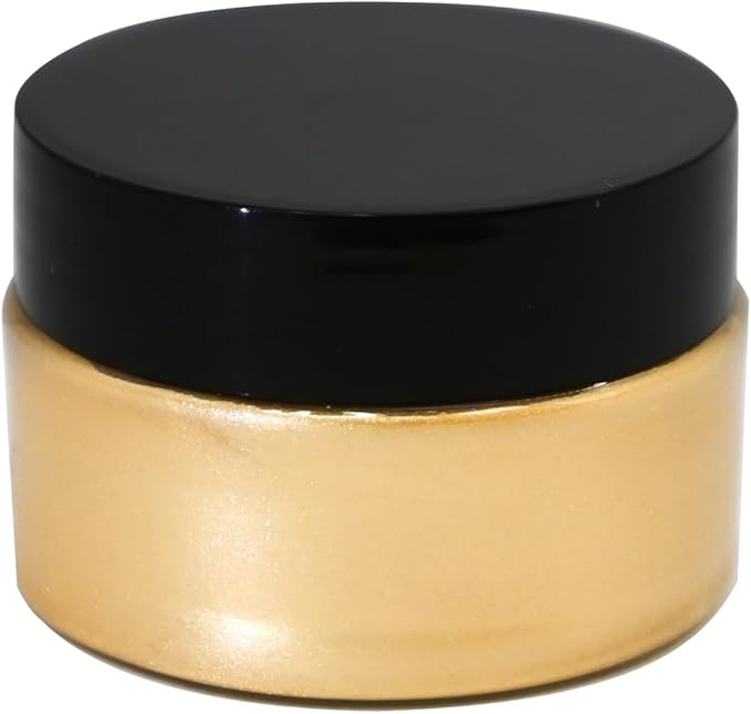 Shimmer Metallic Acrylic Paint Metallic Chalk Paste 1.7oz/50ml Gold, Ideal for Wood/T-Shirts/Glass/Stone, DIY Crafts Projects Glitter Pearlescent Golden Pigment Suitable for Beginners Artists