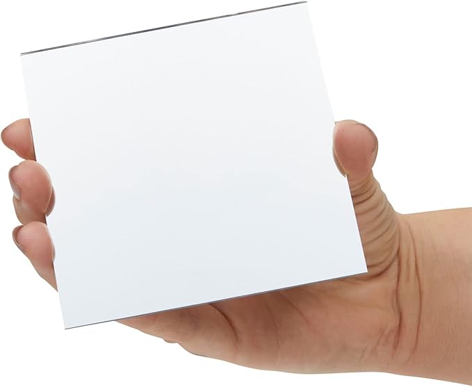 Bright Creations Square Mirror Tiles - 4 in, Silver, Pack of 50 - for Crafts & Table Centerpieces - Mirror Mosaic Tiles