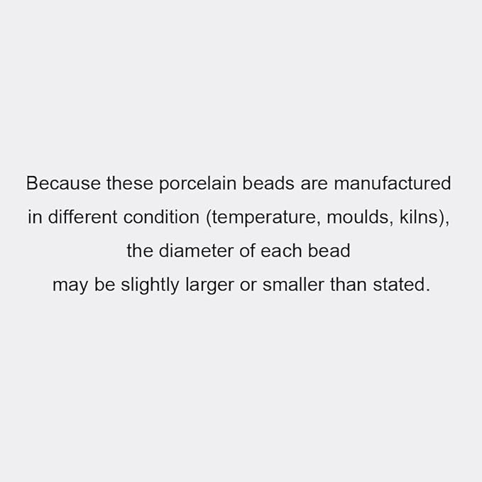 INSPIRELLE 180 Pieces Porcelain Beads Chinese Round Ceramic Beads 8mm for Handmade Jewelry Making Bracelets Necklace Making, Candy