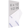 6061 T651 Aluminum Sheet Metal 6 x 12 x 1/2 (12.7MM) Inch Flat Plain Aluminum Plate Covered with Protective Film, Heat Treatable Rectangle 0.50" Thick Aluminum Metal Plate for Industrial, Crafting