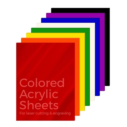 KastLite Colored Acrylic Sheets Nominal 6" x 6" - Plastic Sheet Easy to Cut, Saw, Shape, Laser Cut - Ideal for Arts & Crafts & DIY Projects- Durable, Lightweight, Scratch Resistant - Yellow 2 Pack