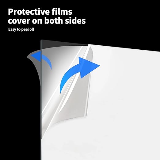 Art3d (2 Pack) 1/8" Thick Plexiglass Sheets - 36" x 48" PET Clear Acrylic Sheets for Art Design，Craft Projects, Signs, DIY in Home, Wedding, Festival,Party,Office