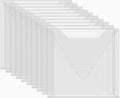 20 Pieces Clear Die & Stamp Plastic Storage Bag, Resealable Large Envelope Pocket for DIY Scrapbooking Paper Card Craft Making and Cutting Dies Stencil (4.75"x4.75")