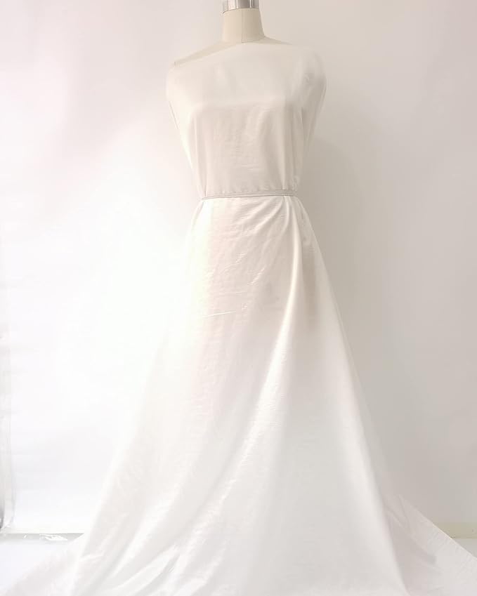 100cm*140cm White Natural Silk Satin Fabric 12 Momme Soft Silk Cotton Fabric Lining Material for Sewing