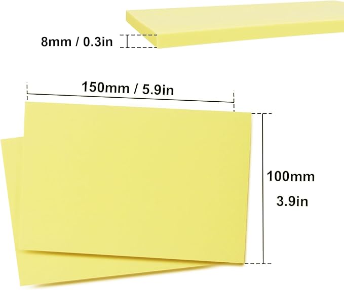 KUKLIPJIM 25 Pcs 4""x6"" Rubber Carving Blocks, Linoleum Blocks, Stamp Carving Blocks for Printmaking, Linocut Artists, Crafts and More,(Yellow)