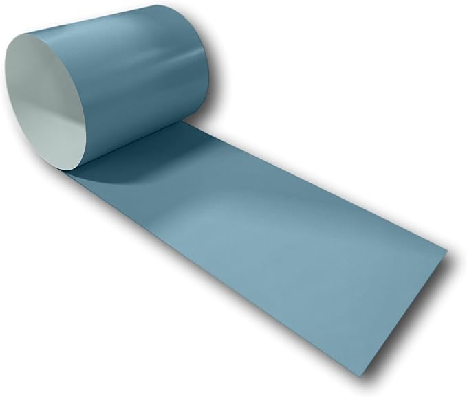 Eagle 1-24 Gauge KYNAR 500 Sheet Metal Flashing Rolls-10 FT Long-Heavy Duty-Commercial Grade-Roofing Flashing, Fascia Cover, Coping Cap-Multiple Sizes (24" x 10 FT, Slate Blue)