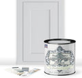 ALL-IN-ONE Paint, Durable cabinet and furniture paint. Built in primer and top coat, no sanding needed. Includes our 30 featured color card - Heathered Gray (light cool gray), Quart