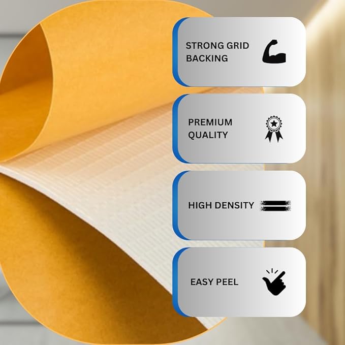 Premium High Density EVA Foam Sheet with Adhesive Backing 15” x 59” White Foam Mat - Craft Foam Sheet for Cosplay Costume, Crafts, Padding, DIY Projects and Insulation Weather Stripping Sheets Roll