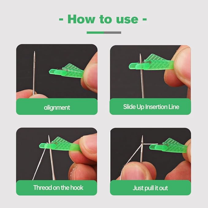 Automatic Sewing Needle Threader, Fish Type Sewing Machine Needle Threader, Simple Hand Sewing Needle Sewing Tool Set for Sewing Supplies (30 pcs)