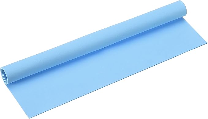 MECCANIXITY Foam Sheets Crafts 19x19 Inch 2mm EVA Craft Foam Paper Foam Sheets for Crafts Projects DIY Cosplay Modeling, Light Blue