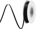 Black Satin Ribbon 1/8" X 50 Yards Solid Color Double Faced Ribbons Perfect for Crafts Wedding Decor Bow Making Arts Sewing and More