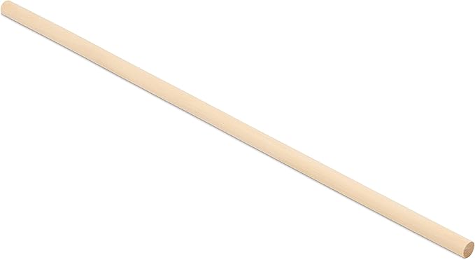 Dowel Rods Wood Sticks Wooden Dowel Rods 5/16 x 12 Inch Unfinished Hardwood Sticks for Crafts and DIYers 100 Pieces by Woodpeckers