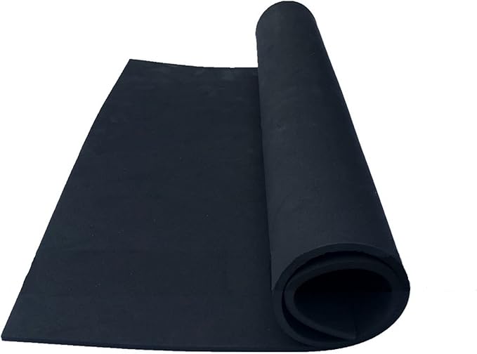 Labzhang Black EVA Foam Cosplay, 1 Piece of 4mm Craft Foam,Cosplay Foam, 14" x 39" Ultra-high Density 80 kg/m3 EVA Foam Sheets