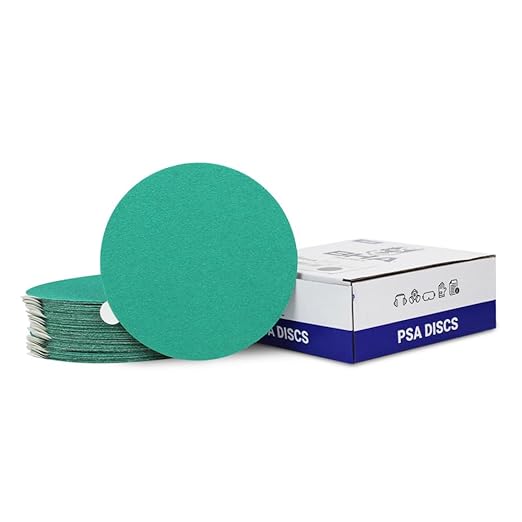 BHA 5” Green Film PSA Self Adhesive Sanding Discs - 50 Pack - Wet/Dry, Sticky Back, Premium Aluminum Oxide for Long-Lasting, Low-Dust & Load Resistant Sanding and Surface Finishing - 400 Grits