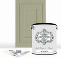 ALL-IN-ONE Paint, Durable cabinet and furniture paint. Built in primer and top coat, no sanding needed. Includes our 30 featured color card - Willow, Gallon