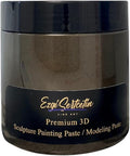 3D Sculpture Painting Paste|Texture Paste|Decorative Plaster|Ready to Use|Unique Metallic Pearl and Neon Colors|Ideal for Artwork|Stencil|Flowers|Texture and Art Relief|6 oz (Café Noir Brown)