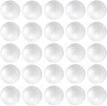 Crafjie Craft Foam Balls 25-Pack 1.5 Inches in Diamete, Smooth and Durable Foam Balls, for DIY Crafting and Decoration, White