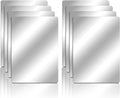 Marsui 100 Pieces Shatter Proof Plastic Mirror Craft 4 x 6 Inch Small Mirror Tiles Bulk with Soft Round Corners Double Sided Protective Film Reflector Sheets Art Craft Supply for Bathroom Home Decor