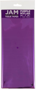 JAM PAPER Tissue Paper - Purple Mylar - 3 Sheets/Pack