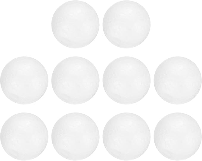 uxcell 15 Pcs White Foam Balls, 1.8 Inch Polystyrene Craft Foam Balls Solid Round Ball for Art, Household, DIY, Party Decorations