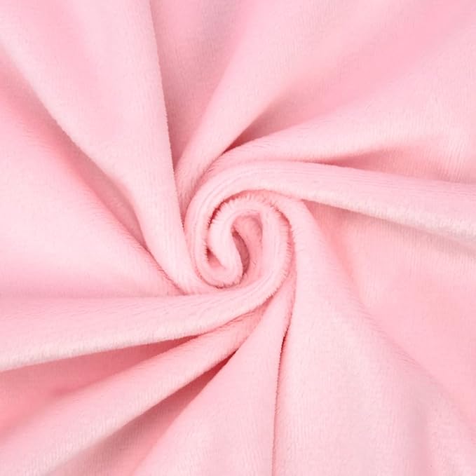 kullaloo Plush Fabric | Solid Baby Pink Minky Fabric for Sewing | Super Soft Cuddle Material | 39.5x29.5 | Plushies, Baby Blankets, Pillows, Dog Beds, Cat Beds, Beanies, Baby Accessories, Apparel
