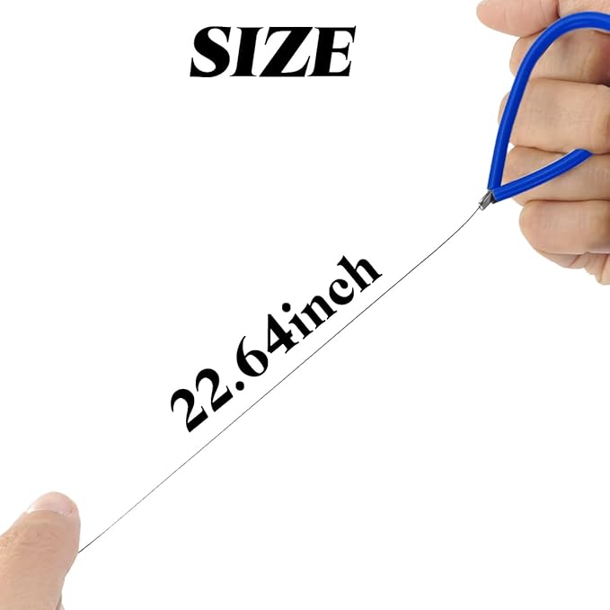 TIHOOD 6PCS Clay Cutters Wire Steel Wire Clay Cutter Pottery Tools Cut Off Tools with Rubber Handle for Clay Artist Sculpting Cheese Dough (Blue)