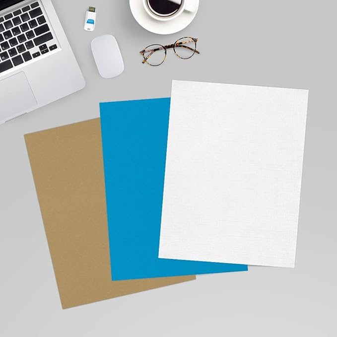 LUXPaper 8.5" x 11" Paper | Letter Size | White Linen | 24lb. (60lb. Text) | 1,000 Qty