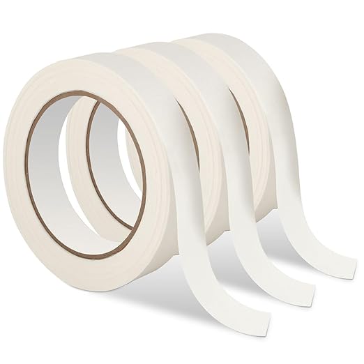 WANBAO Masking Tape Masking Tape Bulk 0.7 inch 55 Yards 3 Rolls for DIY Painting, Labeling, Packing, Craft, Art, etc, 165 Total Yards