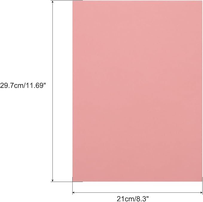 MECCANIXITY Colored Vellum Paper, 50 Sheet Light Pink Transparency 11.7 x 8.2 Printable Vellum Paper, Translucent Vellum Sheets for Printing Wedding Invitations, Ink Jet Laser Printer