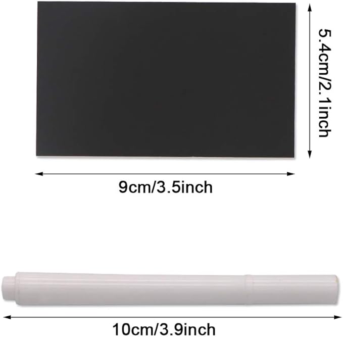 Mini Chalkboard Signs 100 Pcs Erasable Chalkboards Tags with 1 Pcs White Marker for Price Tags Weddings Message Board Signs