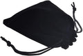Colorsheng 20pcs 4.5 "X 5.5" Velvet Drawstring Cloth Jewelry Pouches Gift Candy Bags Wedding Headphones Bag (Black)
