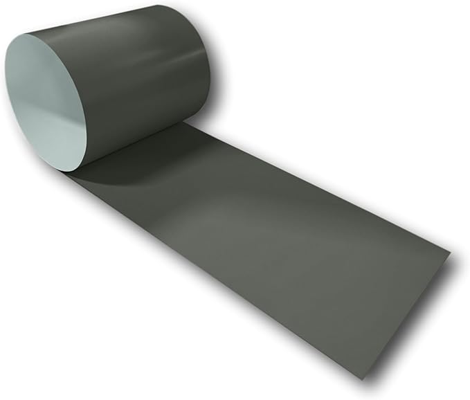 Eagle 1: 24 Gauge KYNAR 500 Sheet Metal Flashing Rolls-10 FT Long-Heavy Duty Pre-Finished Rolls-Commercial Grade-Roofing Flashing, Fascia Cover, Coping Cap-Multiple Sizes (12" x 10 FT, Musket Gray)