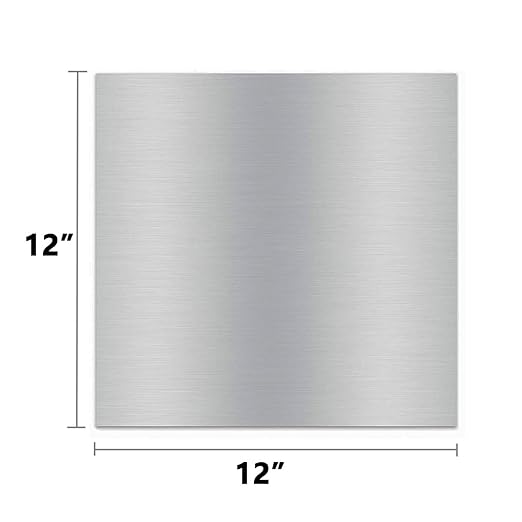 6061-T6 Aluminum Metal Sheet 12 x 12 x 1/8 Inch Plain Aluminum Plate Covered with Protective Film, 3mm Square Metal Plate Finely Polished and Deburred