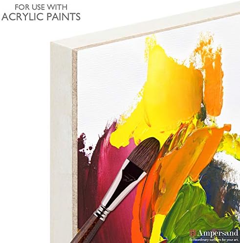 Ampersand Art Supply Wood Gesso Art Painting Panel: Canvas Texture, 3/4 Inch Cradle, 4" x 4"