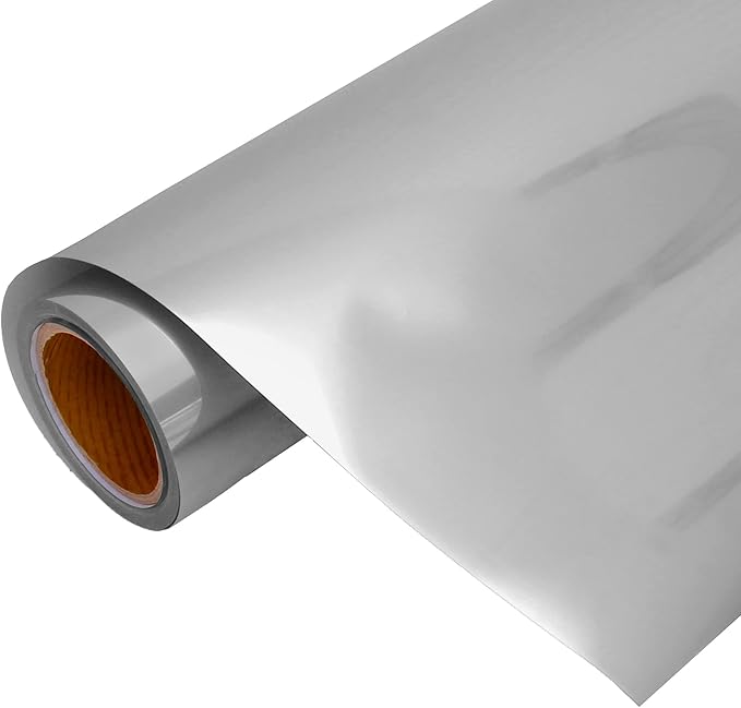 10 Yard x 20" Wide Roll Threadart Metallic Silver Matte Heat Transfer Vinyl Film | Compatible with Venture Explore and Maker, Silhouette Cameo, & Large Format Cutters