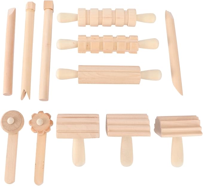 Small Wooden Rollers Mini Wooden Rolling Pin for Wood, Clay, and Dough Crafts for Christmas and Birthday Celebrations