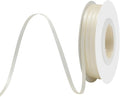 Ivory Satin Ribbon 1/8" X 50 Yards Solid Color Double Faced Ribbons Perfect for Crafts Wedding Decor Bow Making Arts Sewing and More