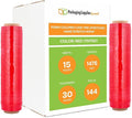 PSBM Red Stretch Wrap, 15 Inch x 1476 Feet, 144 Pack, Tinted Pre-Stretched Shrink Wrap Film for Moving, Packaging, Pallet Wrapping
