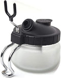 Multi-Purpose Airbrush Cleaner Cleaning Pot Strong Glass Filters Cleaner Airbrush and Airbrush Holder,Airbrush Cleaning Pot Strong Glass Jar Bottles Kit with Airbrush Holder Station