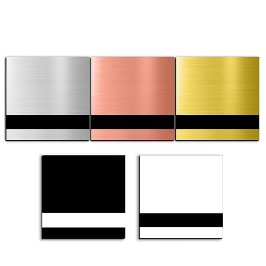Laser Engraving Double Color ABS Plastic Sheet, Two-Tone Laserable Engraving Plastic Sheets for Name Badge, Office Label, Laser Artistic Product,Size 11.8" x 11.8",5 Pieces&5 Colors,Combo A