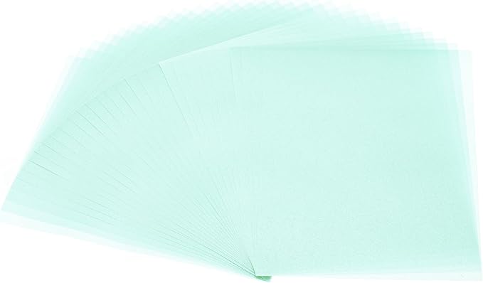 PATIKIL 60 Sheets Vellum Paper 4.25x5.5, Vellum Paper Printable Translucent Paper 100GSM Colored for Invitations Laser Inkjet Printing Card Making Crafting Wedding Tracing, Blue