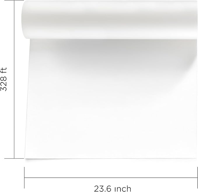 DTF Transfer Film Roll 23.6in x 328ft (Pack of 2) – Hot & Cold Peel – Double Matte Anti-Static Coating – Premium Heat Transfer Film for Vibrant Colors & Durable Prints – Works with All DTF Printers