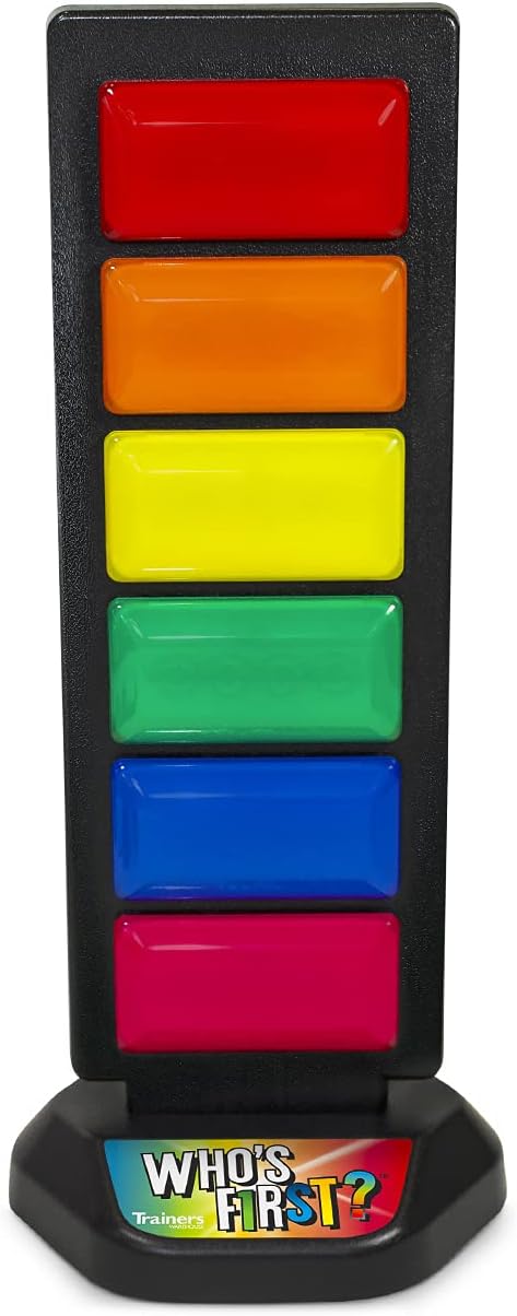 Trainers Warehouse Who's First? v3 Wireless Game 6 Buzzer System | Foster Gameshow Excitement in The Classroom - Includes Light Tower & USB Port & Randomizer | Make Trivia and quizzes Fun!