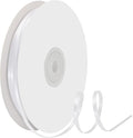 1/8" X 100 Yards White Satin Thin Ribbon Solid Color Double Faced Ribbons Perfect for Crafts Wedding Decor Bow Making Arts Sewing and More