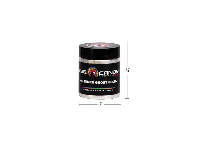 Eye Candy Premium Mica Powder Pigment “Glimmer Ghost Gold” (25g) Multipurpose DIY Arts and Crafts Additive | Woodworking, Natural Bath Bombs, Resin, Epoxy, Soap, Nail Polish (Glimmer Ghost Gold, 25G)