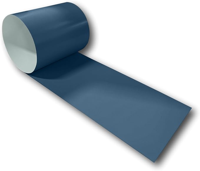 Eagle 1-24 Gauge KYNAR 500 Sheet Metal Flashing Rolls-10 FT Long-Heavy Duty-Commercial Grade-Roofing Flashing, Fascia Cover, Coping Cap-Multiple Sizes (6" x 10 FT, Royal Blue)