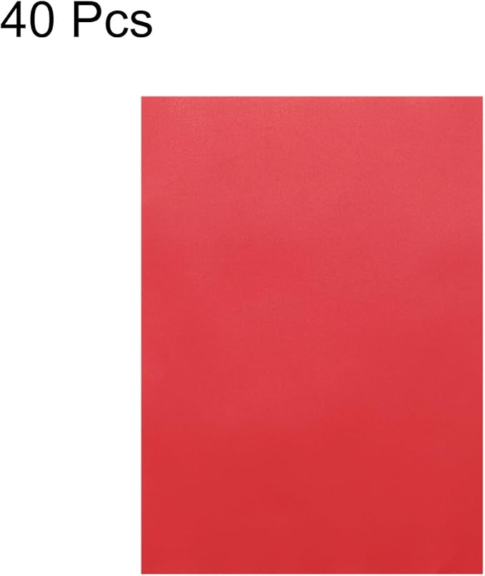 MECCANIXITY Colored Vellum Paper, 40 Sheet Red Transparency 8.3" x 5.9" Printable Vellum Paper, Translucent Vellum Sheets for Printing Wedding Invitations Ink Jet Laser Printer