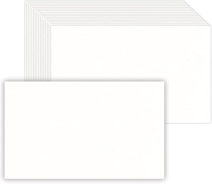 50 Pack 5.5''x8.5'' White Blank Cardstock Thick Paper - 80lb Flat Cards Stock Printer Paper for Make Your DIY Invitations, Note, Greeting, Table Cards - Writing, Stamping, Painting, Drawing