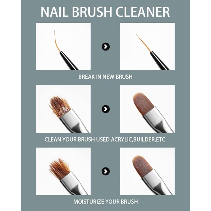 AIJIMEI Acrylic Nail Brush Cleaner Acrylic Brush Cleaners Liquid Acrylic Paint Brush Cleaner Nails Artist Acrylic 120ml/4 FL.OZ